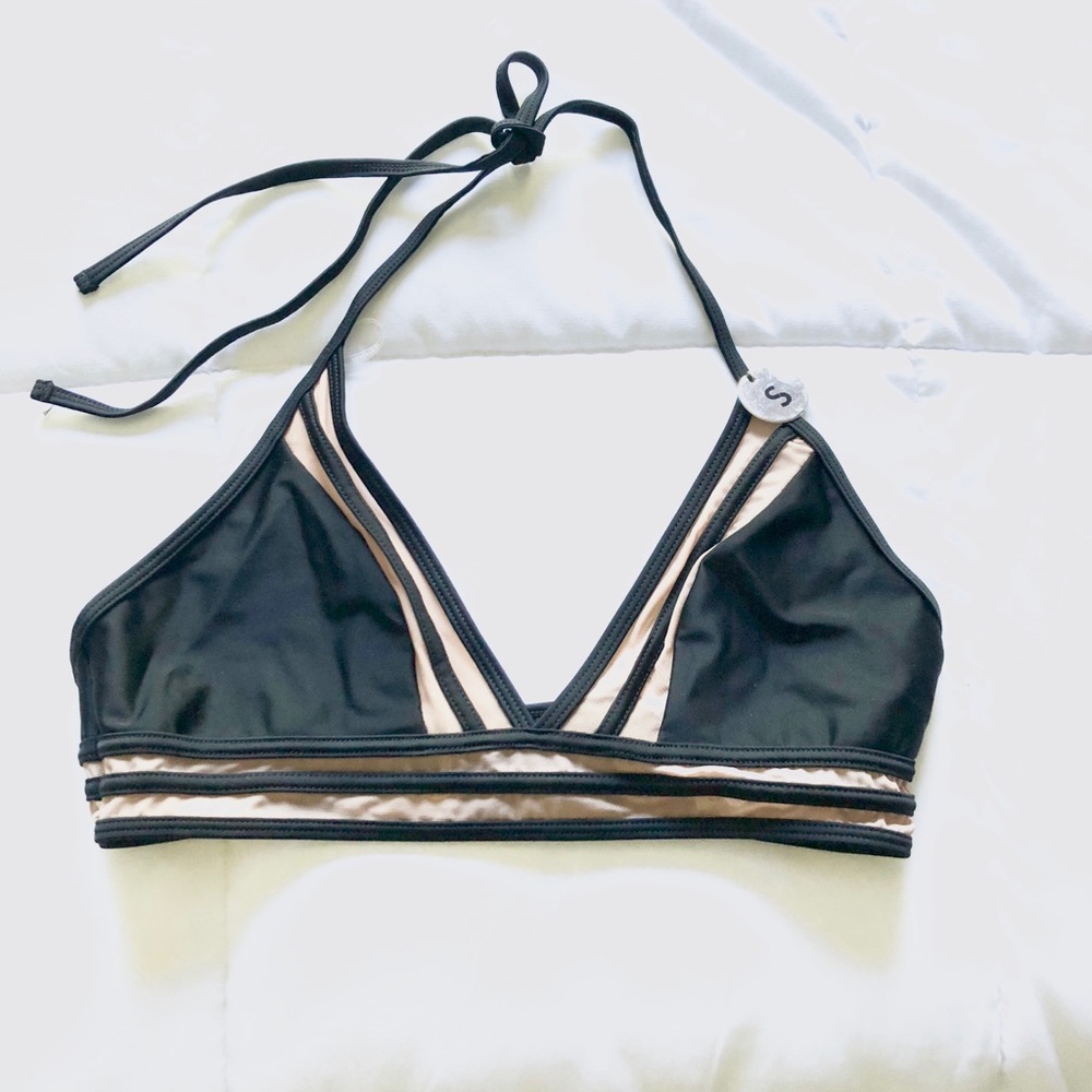 Forever 21 Black Nude Swim Top